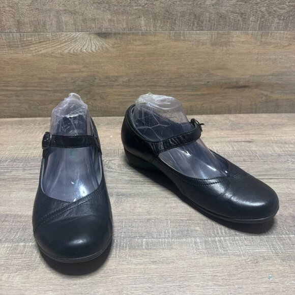 Dansko Fawna Black Leather Mary Jane Shoes Women's Size EU 39 - Picture 6 of 7